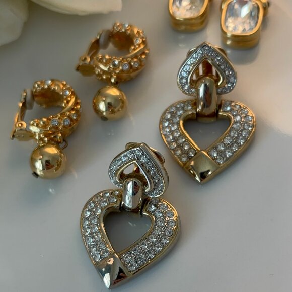 SWAROVSKI, CRAFT RHINESTONE EARRINGS COLLECTION (3) - Picture 4 of 10